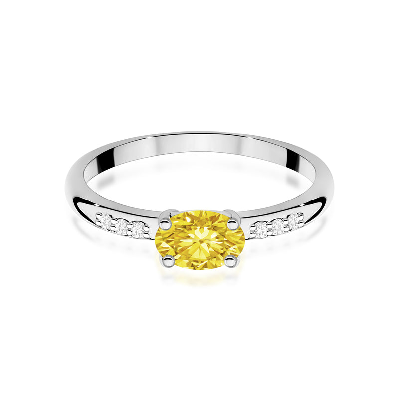 Inel Aur 14K cu Diamante Galbene de Laborator 0.53 ct, imaginea 10 din 12