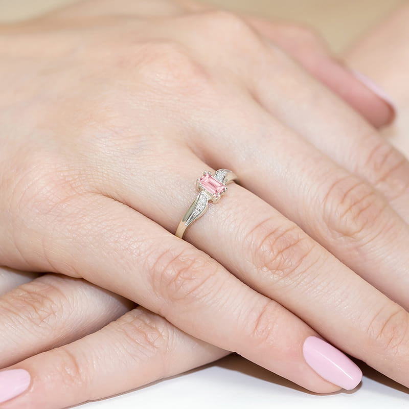 Inel Aur 14K cu Diamante Roz de Laborator 0.53 ct, imaginea 12 din 12