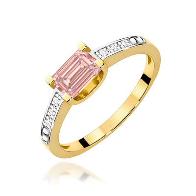 Inel Aur 14K cu Diamante Roz de Laborator 0.53 ct