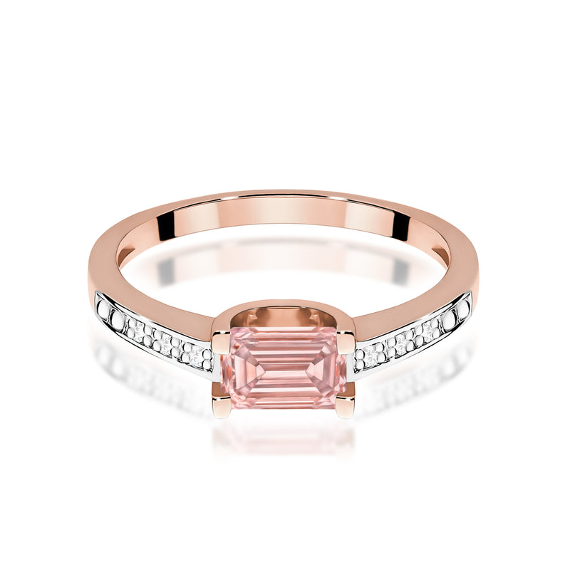 Inel Aur 14K cu Diamante Roz de Laborator 0.53 ct, imaginea 6 din 12