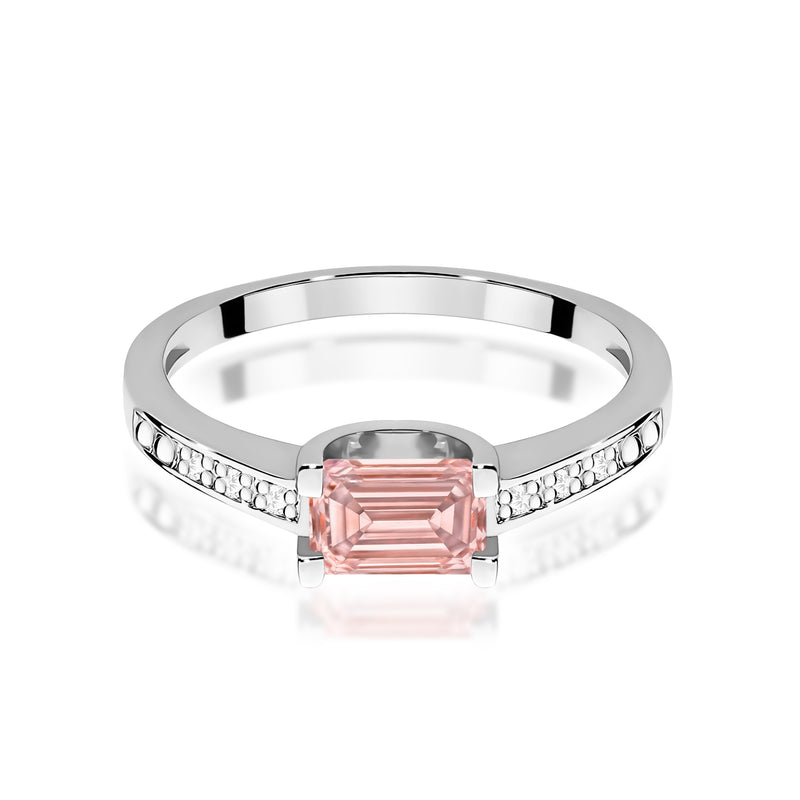 Inel Aur 14K cu Diamante Roz de Laborator 0.53 ct, imaginea 10 din 12