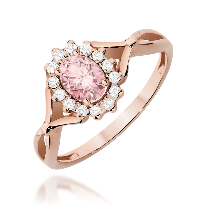 Inel Aur 14K cu Diamante Roz de Laborator 0.62 ct, imaginea 5 din 12