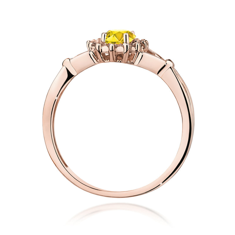 Inel Aur 14K cu Diamante Galbene de Laborator 0.62 ct, imaginea 7 din 12