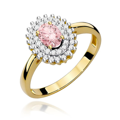 Inel Aur 14K cu Diamante Roz de Laborator 0.70 ct