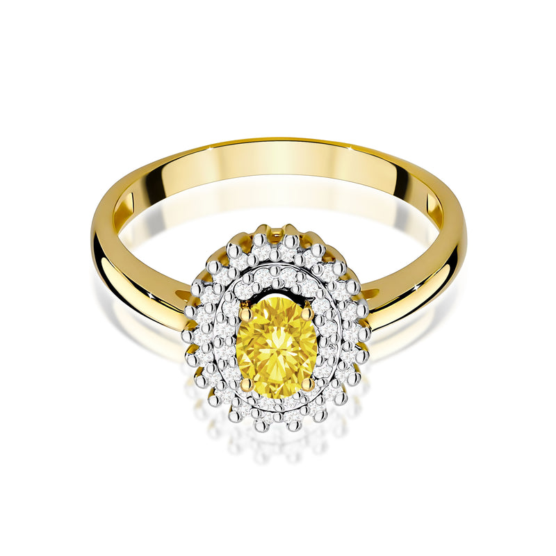 Inel Aur 14K cu Diamante Galbene de Laborator 0.70 ct, imaginea 2 din 12
