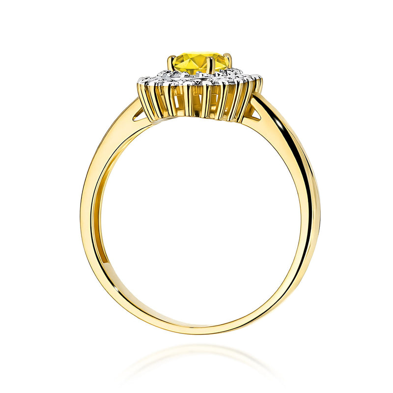 Inel Aur 14K cu Diamante Galbene de Laborator 0.70 ct, imaginea 3 din 12