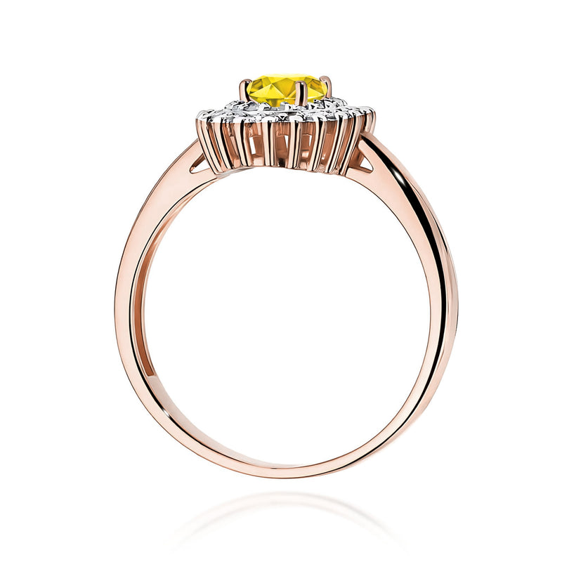 Inel Aur 14K cu Diamante Galbene de Laborator 0.70 ct, imaginea 7 din 12
