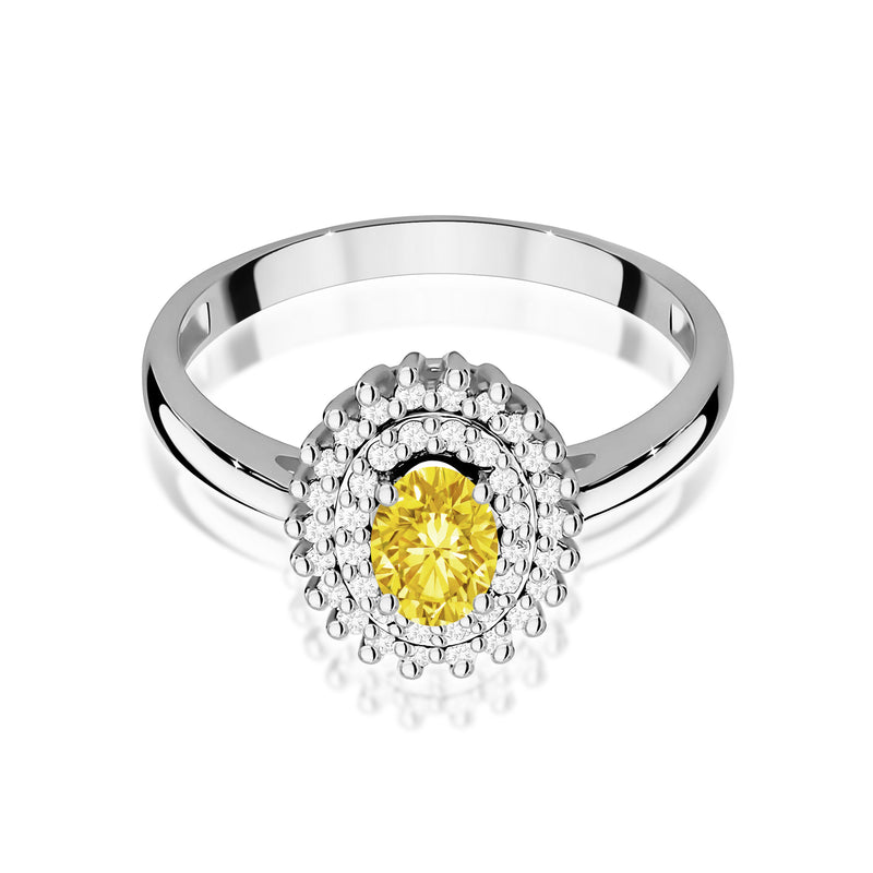 Inel Aur 14K cu Diamante Galbene de Laborator 0.70 ct, imaginea 10 din 12