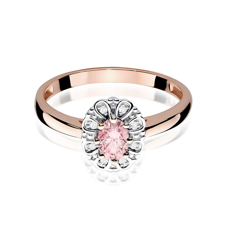 Inel Aur 14K cu Diamante Roz de Laborator 0.57 ct, imaginea 6 din 12
