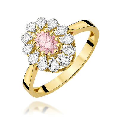 Inel Aur 14K cu Diamante Roz de Laborator 0.60 ct