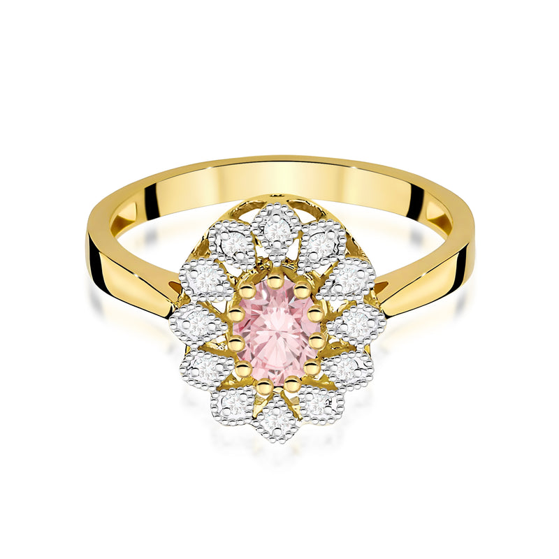 Inel Aur 14K cu Diamante Roz de Laborator 0.60 ct, imaginea 2 din 12