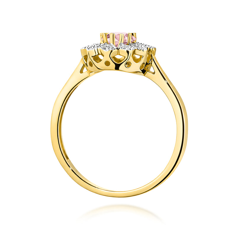 Inel Aur 14K cu Diamante Roz de Laborator 0.60 ct, imaginea 3 din 12