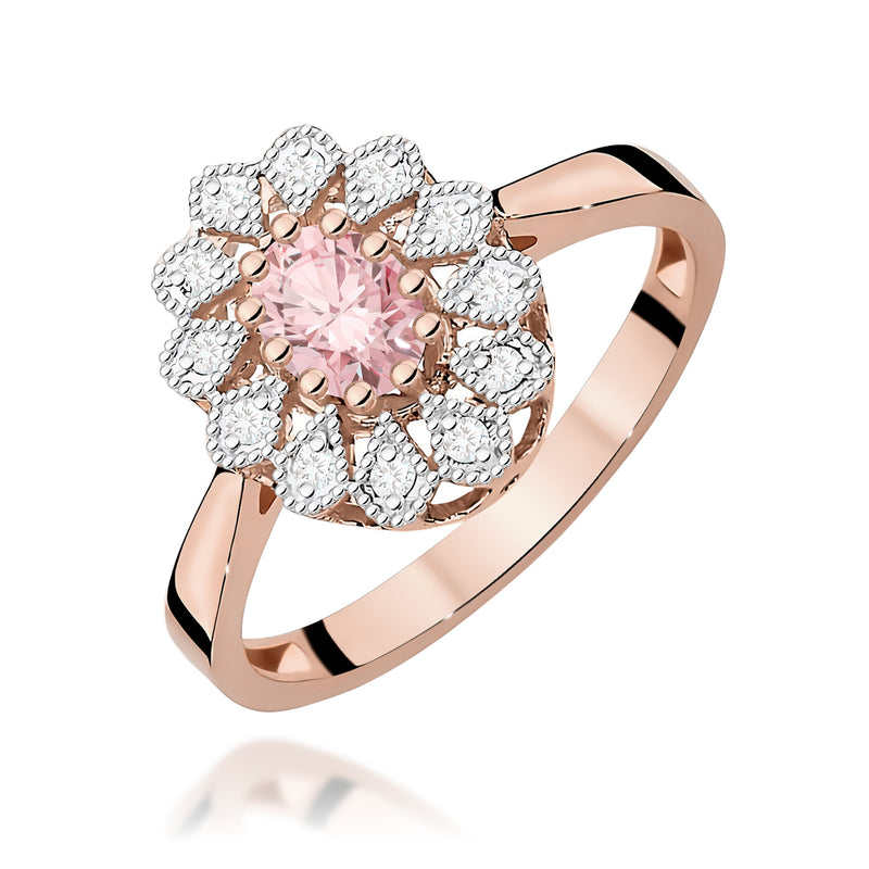 Inel Aur 14K cu Diamante Roz de Laborator 0.60 ct, imaginea 5 din 12