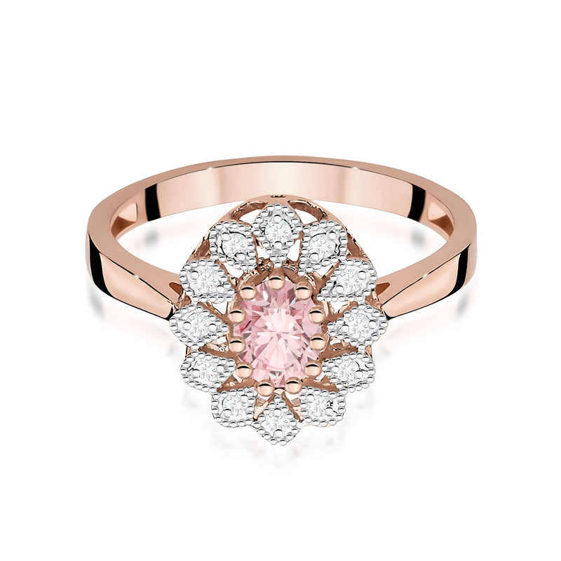 Inel Aur 14K cu Diamante Roz de Laborator 0.60 ct, imaginea 6 din 12