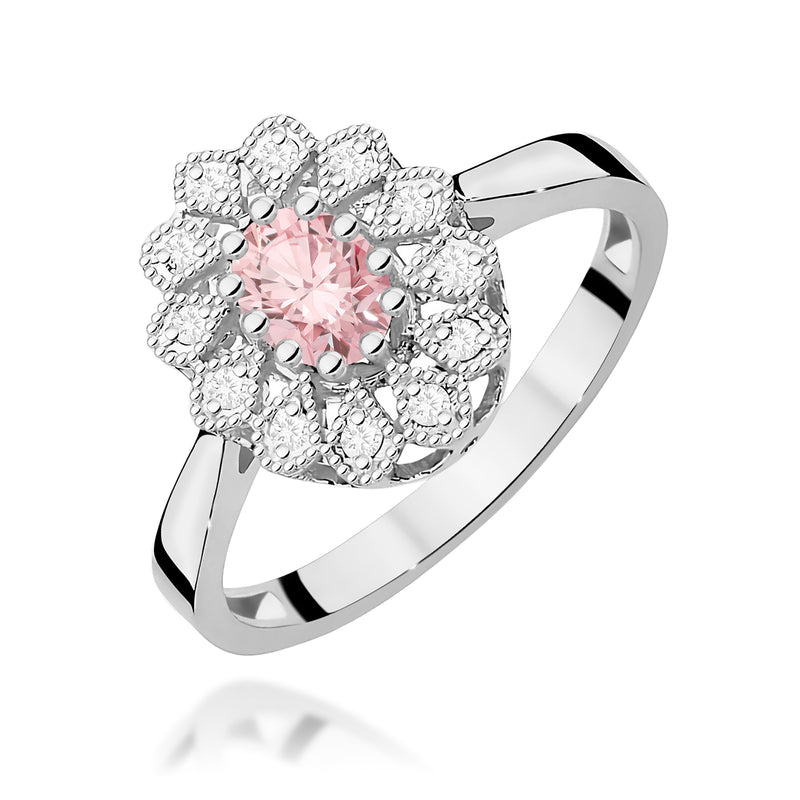 Inel Aur 14K cu Diamante Roz de Laborator 0.60 ct, imaginea 9 din 12