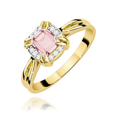 Inel Aur 14K cu Diamante Roz de Laborator 0.56 ct