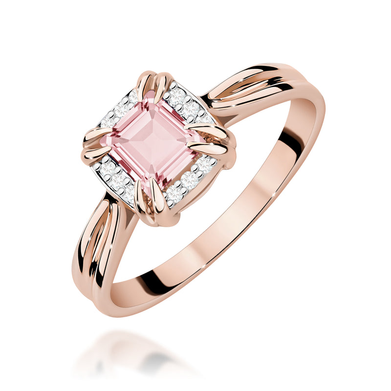 Inel Aur 14K cu Diamante Roz de Laborator 0.56 ct, imaginea 5 din 12