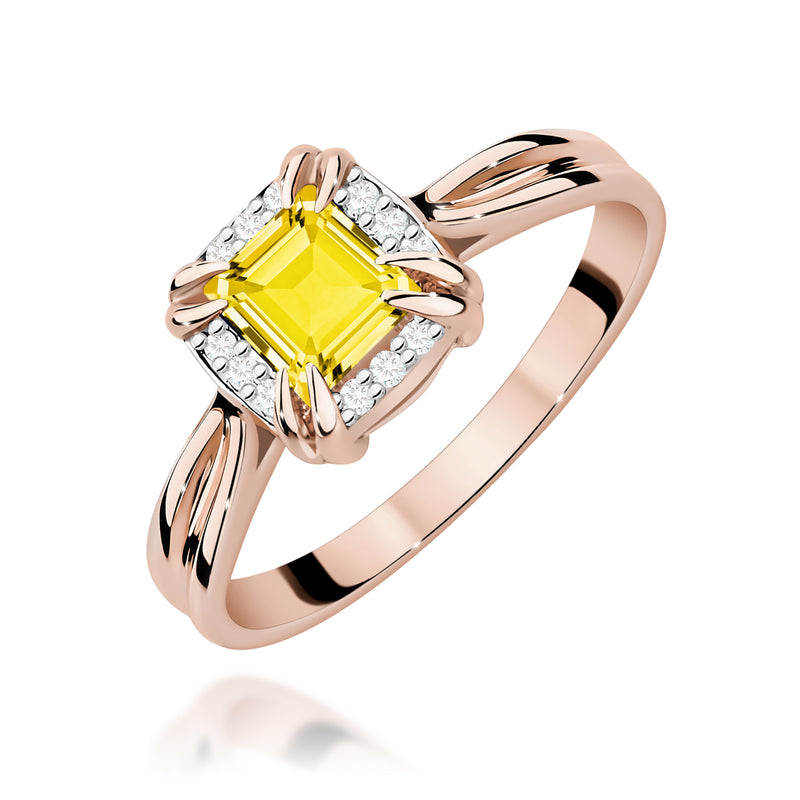 Inel Aur 14K cu Diamante Galbene de Laborator 0.56 ct, imaginea 5 din 12