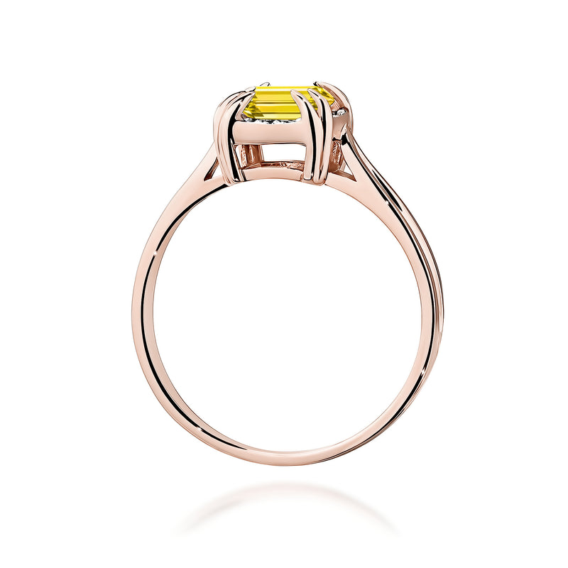 Inel Aur 14K cu Diamante Galbene de Laborator 0.56 ct, imaginea 7 din 12