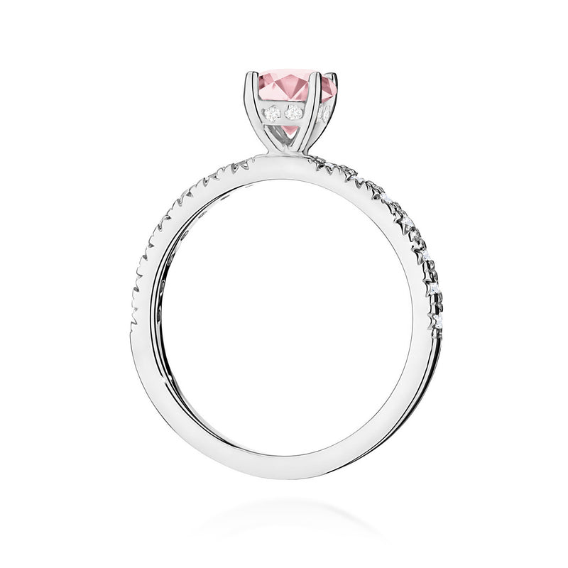 Inel Aur 14K cu Diamante Roz de Laborator 0.74 ct, imaginea 11 din 12