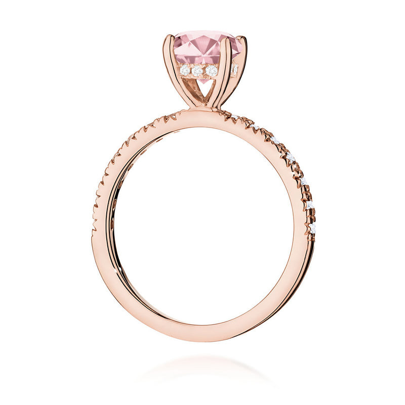 Inel Aur 14K cu Diamante Roz de Laborator 1.26 ct, imaginea 7 din 12