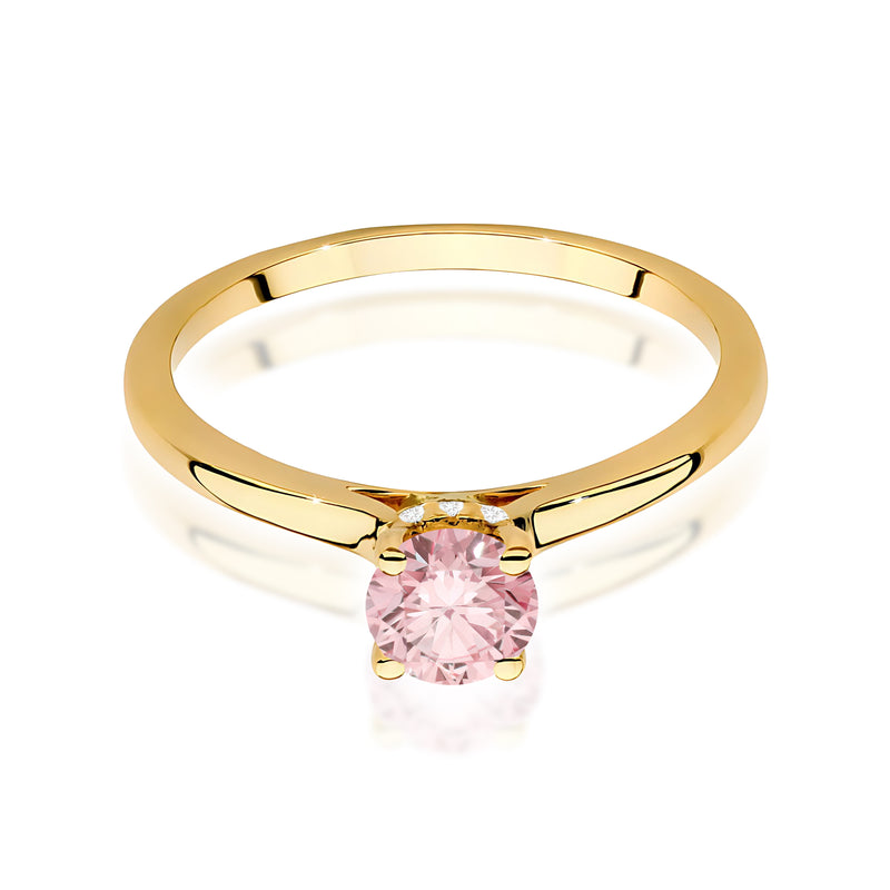 Inel Aur 14K cu Diamante Roz de Laborator 0.56 ct, imaginea 2 din 12