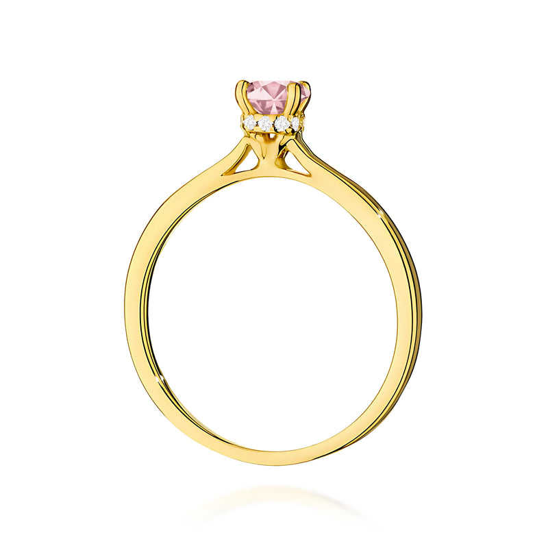 Inel Aur 14K cu Diamante Roz de Laborator 0.56 ct, imaginea 3 din 12