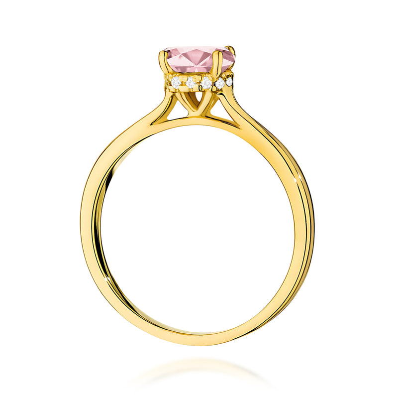 Inel Aur 14K cu Diamante Roz de Laborator 1.07 ct, imaginea 3 din 12