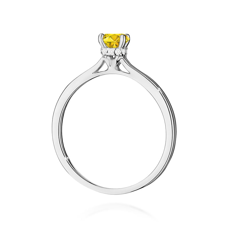 Inel Aur 14K cu Diamante Galbene de Laborator 0.56 ct, imaginea 11 din 12