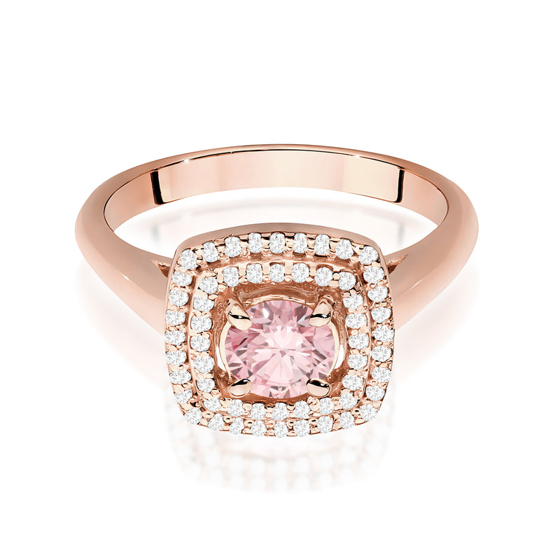 Inel Aur 14K cu Diamante Roz de Laborator 0.78 ct, imaginea 6 din 12