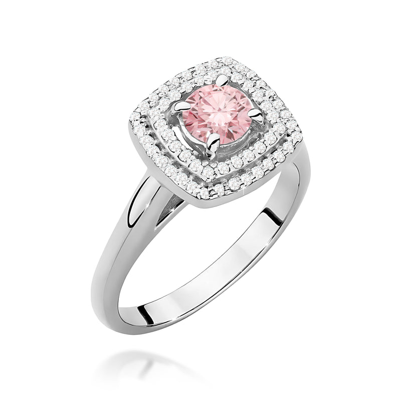 Inel Aur 14K cu Diamante Roz de Laborator 0.78 ct, imaginea 9 din 12