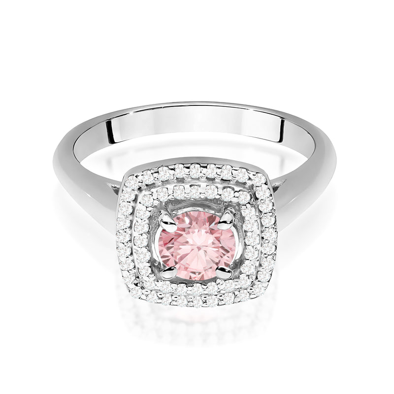 Inel Aur 14K cu Diamante Roz de Laborator 0.78 ct, imaginea 10 din 12