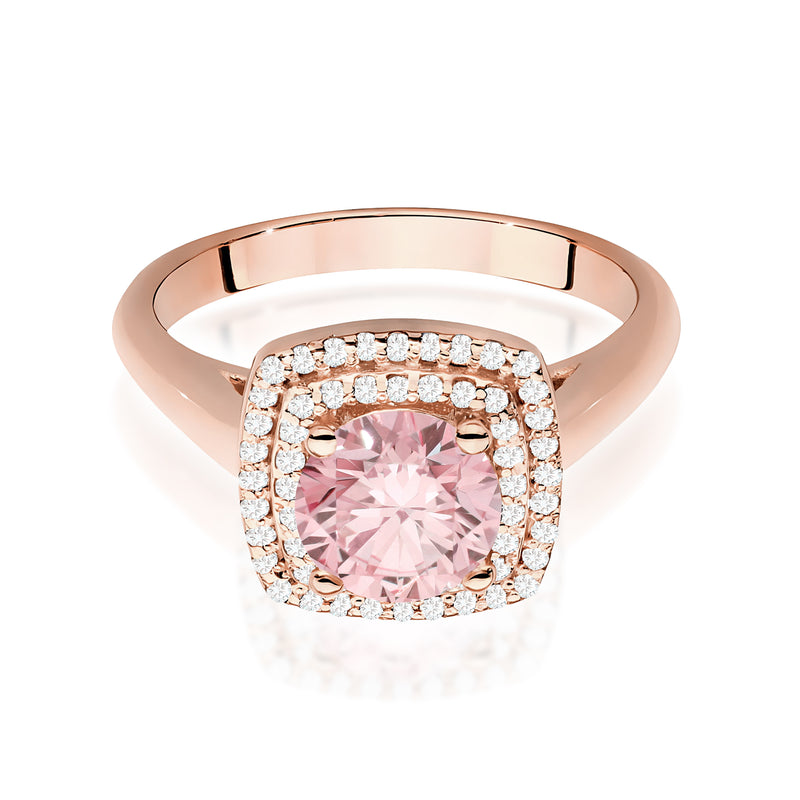 Inel Aur 14K cu Diamante Roz de Laborator 1.28 ct, imaginea 6 din 12