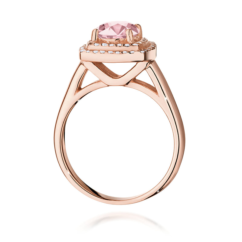 Inel Aur 14K cu Diamante Roz de Laborator 1.28 ct, imaginea 7 din 12
