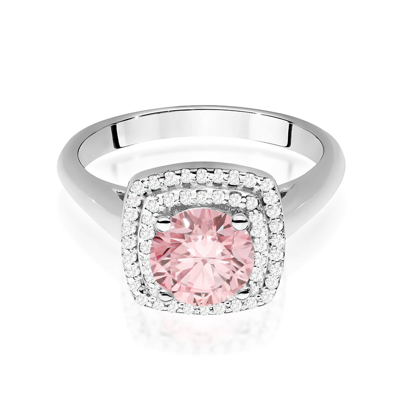 Inel Aur 14K cu Diamante Roz de Laborator 1.28 ct, imaginea 10 din 12