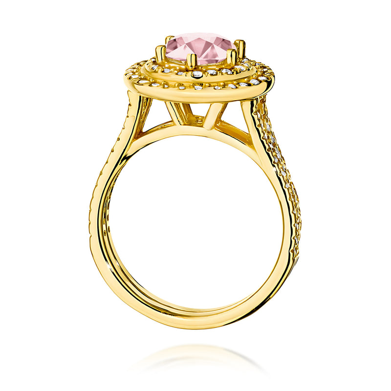 Inel Aur 14K cu Diamante Roz de Laborator 1.63 ct, imaginea 3 din 12