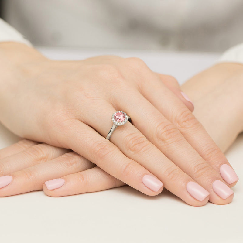 Inel Aur 14K cu Diamante Roz de Laborator 1.14 ct, imaginea 12 din 12