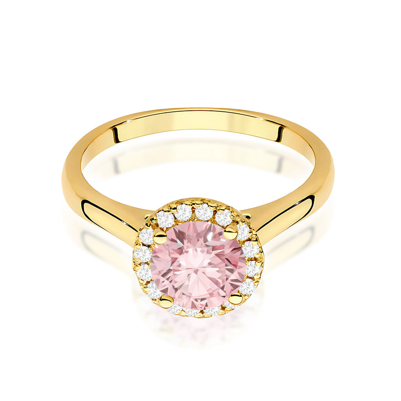 Inel Aur 14K cu Diamante Roz de Laborator 1.14 ct, imaginea 2 din 12