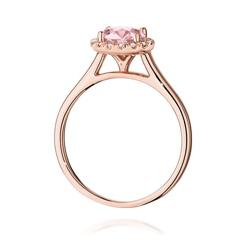 Inel Aur 14K cu Diamante Roz de Laborator 1.14 ct, imaginea 7 din 12