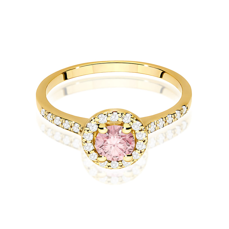 Inel Aur 14K cu Diamante Roz de Laborator 0.74 ct, imaginea 2 din 12
