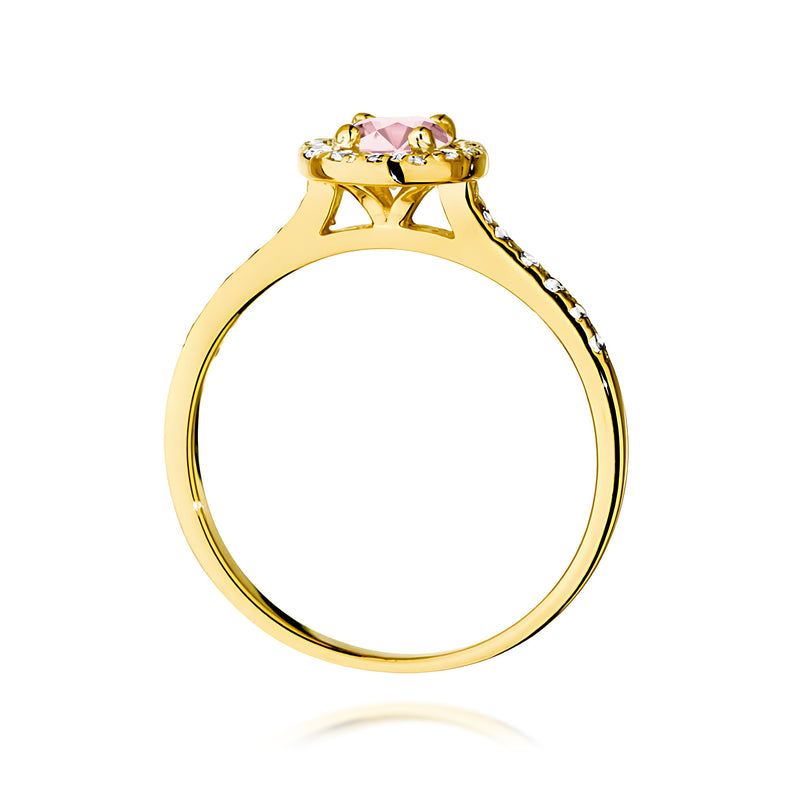 Inel Aur 14K cu Diamante Roz de Laborator 0.74 ct, imaginea 3 din 12