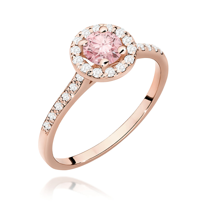 Inel Aur 14K cu Diamante Roz de Laborator 0.74 ct, imaginea 5 din 12