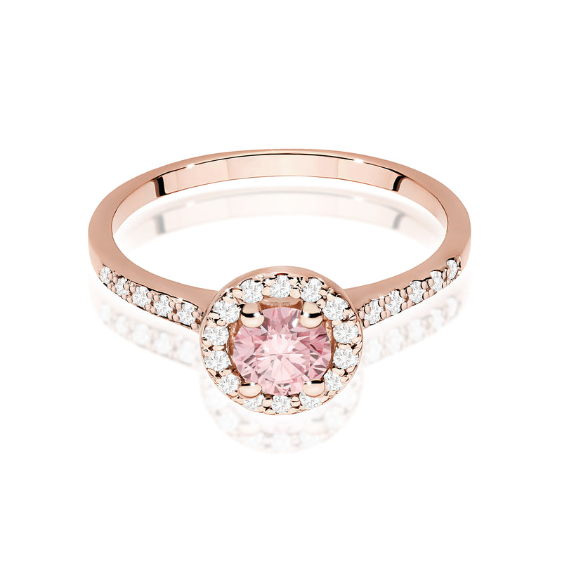 Inel Aur 14K cu Diamante Roz de Laborator 0.74 ct, imaginea 6 din 12