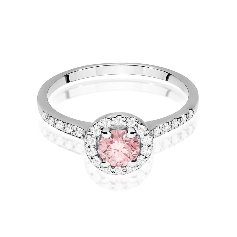 Inel Aur 14K cu Diamante Roz de Laborator 0.74 ct, imaginea 10 din 12