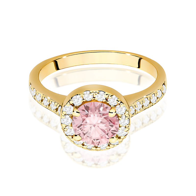 Inel Aur 14K cu Diamante Roz de Laborator 1.38 ct, imaginea 2 din 12