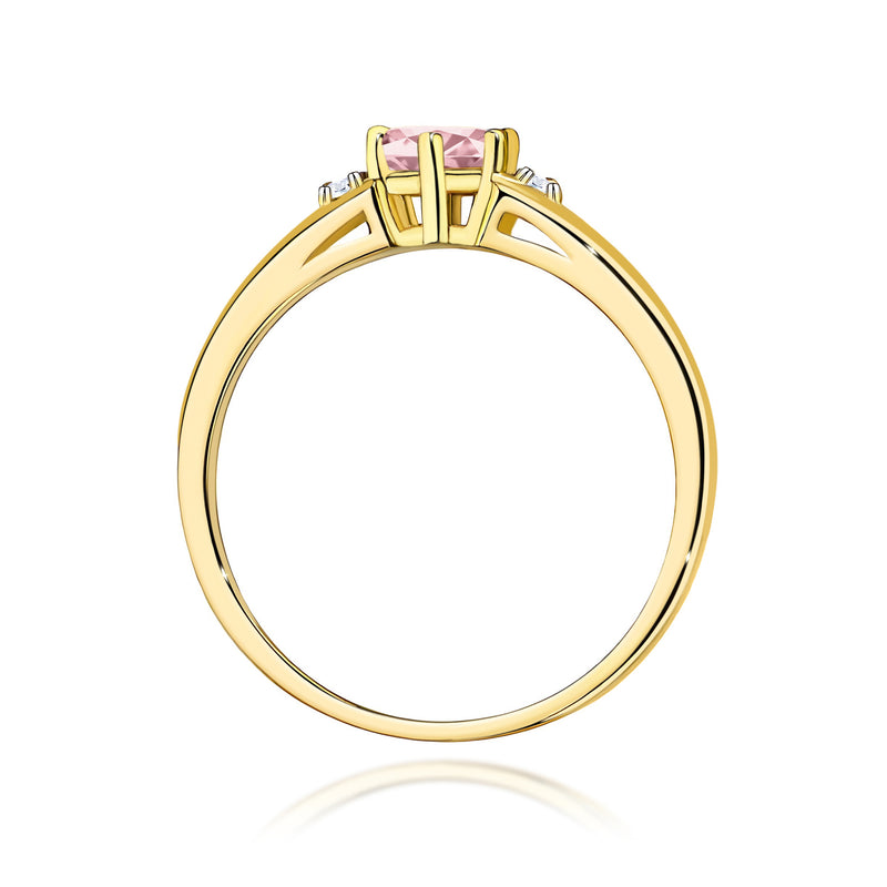 Inel Aur 9K cu Diamante Roz de Laborator 0.53 ct, imaginea 3 din 8
