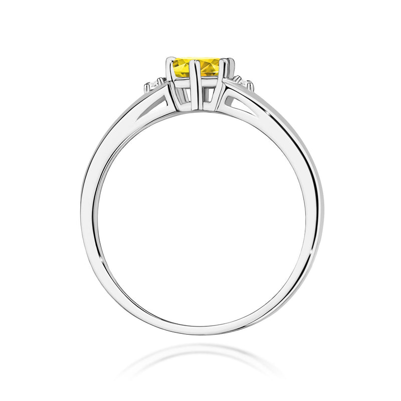 Inel Aur 9K cu Diamante Galbene de Laborator 0.53 ct, imaginea 7 din 8