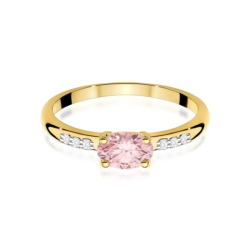 Inel Aur 9K cu Diamante Roz de Laborator 0.53 ct, imaginea 2 din 8