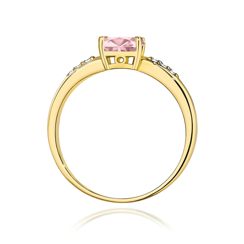 Inel Aur 9K cu Diamante Roz de Laborator 0.53 ct, imaginea 3 din 8