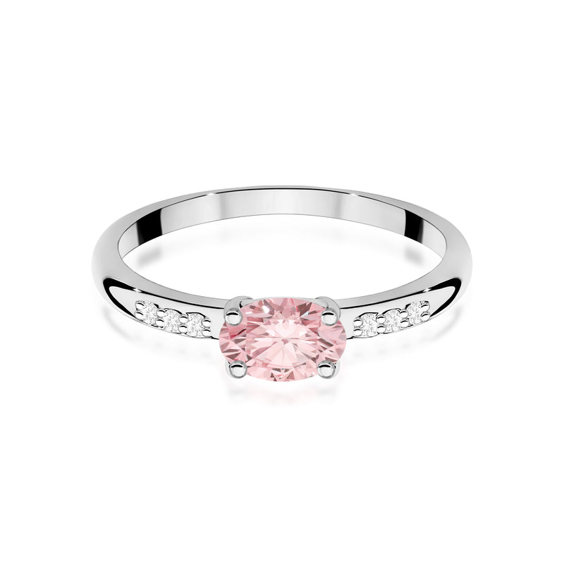 Inel Aur 9K cu Diamante Roz de Laborator 0.53 ct, imaginea 6 din 8
